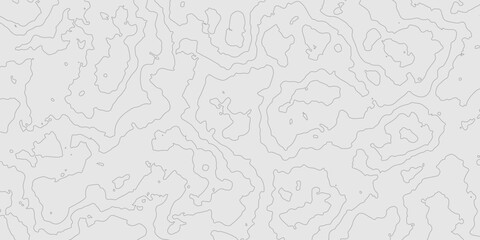 Abstract grey texture with topography surface landscape artistic patterns design background, seamless pattern cartography contour line map terrain texture grid geography mountain relief background.