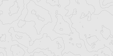 Abstract grey texture with topography surface landscape artistic patterns design background, seamless pattern cartography contour line map terrain texture grid geography mountain relief background.