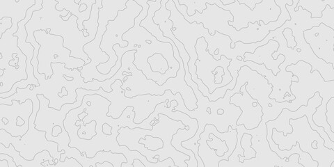 Abstract grey texture with topography surface landscape artistic patterns design background, seamless pattern cartography contour line map terrain texture grid geography mountain relief background.