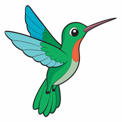 Obraz premium Elegant Hummingbird in Flight