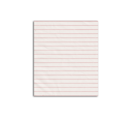 Square Lined Paper Note with Blue Lines on White Background - Isolated Memo Pad with Shadow for Office and School Copy Space, Lined paper sheet, blank notebook page mockup template. 