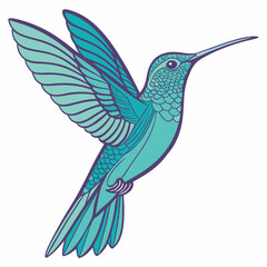 Fototapeta premium Elegant Hummingbird in Flight