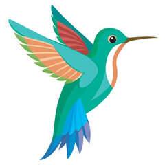 Obraz premium Elegant Hummingbird in Flight