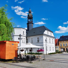 Dolnośląskie, średniowieczne miasto Wleń.widok na ratusz na starym mieście. © Pol Badger