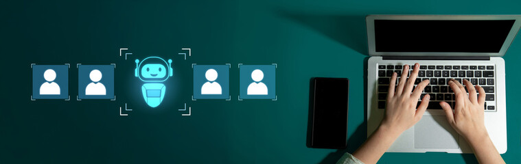 AI is selected to replace human employees, illustrating automation and workforce transformation...