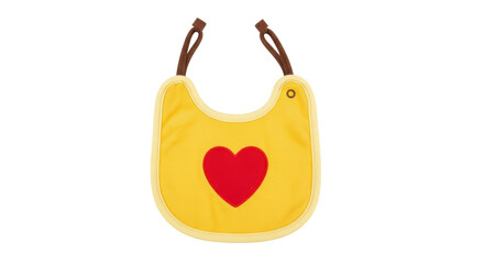 Isolated Baby Bib With Heart