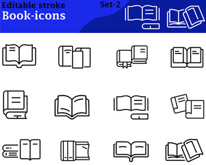 An open book with visible text lines and a bookmark, representing knowledge, reading, education, literature, study, library, research, and academic resources in a clean, minimal icon style.