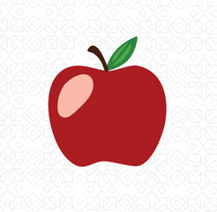 red apple vector illustration