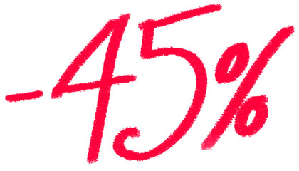 Forty-five percent off