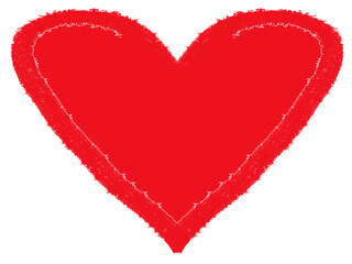 Hand-drawn red heart