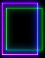 Neon square frames
