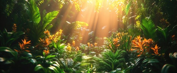 Tropical forest sunlight