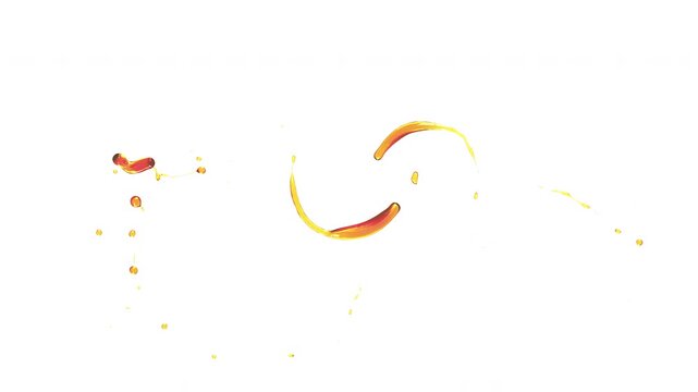 Oil Splash, 3D Render ,With Alpha Matte	

