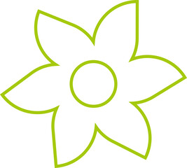 Flower Icon Vector, Decorative Floral Silhouettes, Petals, Blossom, Botanical Minimal line Style, Monochrome and Colorful Graphic symbol for Nature, Garden and Spring Design