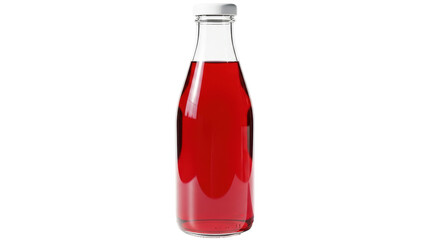 Isolated Red Juice Bottle