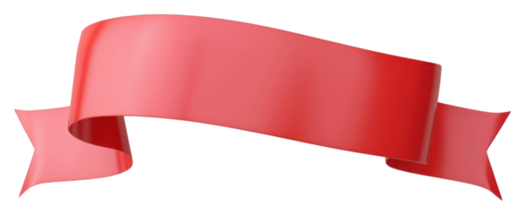 PNG  Elegant red ribbon banner illustration