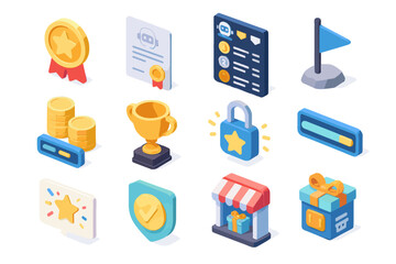 Tutor points vector message ai certificates reward awards badges milestones progress icon