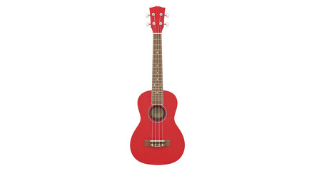 Isolated Red Ukulele Musical Instrument