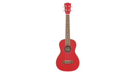 Isolated Red Ukulele Musical Instrument