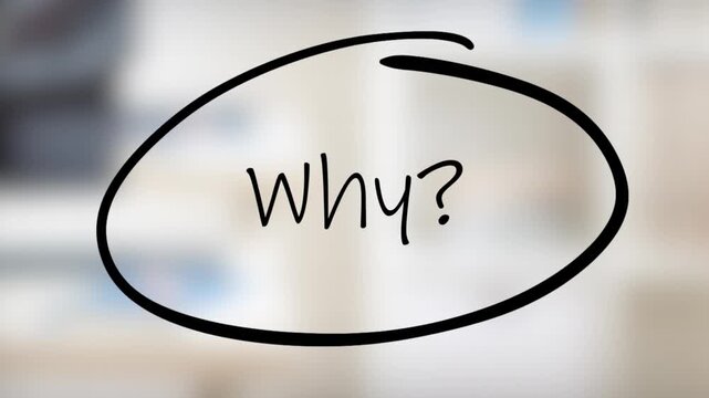 Why? Handwriting using black marker on glass