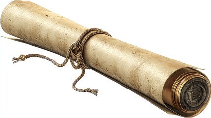 Graduation Diploma Rolled Scroll 3D Message Icon

