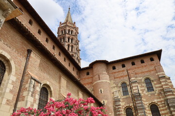 Basilique Saint Sernin, basilique de style roman, ville de Toulouse, département de la Haute...