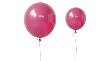 Isolated Two Pink Balloons © Fernando