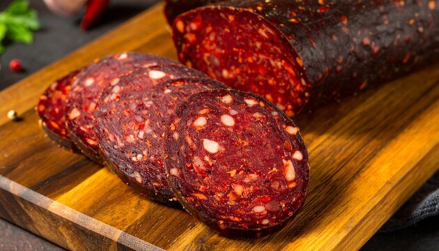 Sujuk (Turkey, Middle East)
A dry, spicy sausage made from ground beef or lamb, flavored with garlic, cumin, and red pepper. 