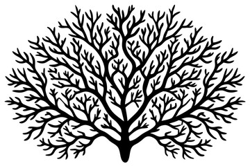 Obraz premium Delicate Coral Reef Illustration for Ocean Scenes
