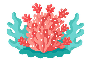 Clustered Coral Polyps Vector Design for Aquatic Life Projects