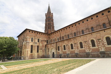 Basilique Saint Sernin, basilique de style roman, ville de Toulouse, département de la Haute Garonne, France