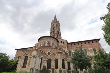 Basilique Saint Sernin, basilique de style roman, ville de Toulouse, département de la Haute Garonne, France