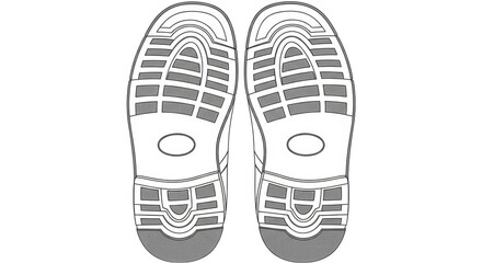 Isolated Shoe Prints