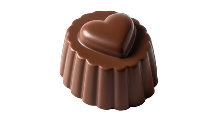 Isolated Chocolate Heart Candy