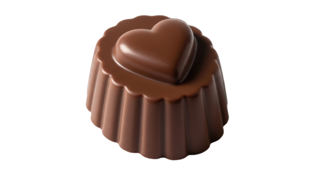 Isolated Chocolate Heart Candy