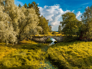 KOld Stone Bridge Over Stream