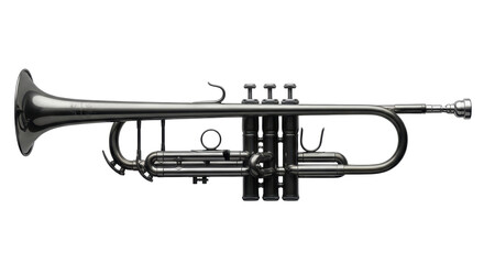 Isolated Silver Trumpet Musical Instrument © Fernando