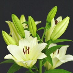 Obraz premium Close-up of white lilies (1)