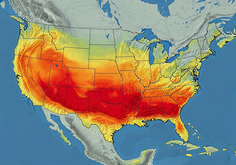 USA Solar Radiation Map: Regional Variations in Sunlight Intensity.