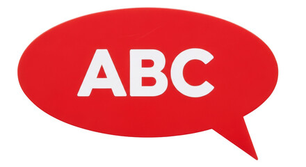 Isolated ABC Speech Bubble