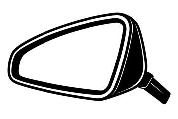 Modern Side Mirror Vector from Angled Perspective