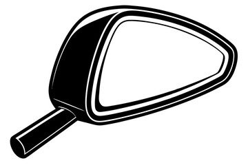 Sleek Side View Mirror Illustration with Shadow Effect
