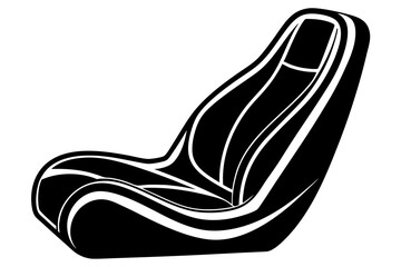 Side View of Automotive Car Seat Vector Illustration
