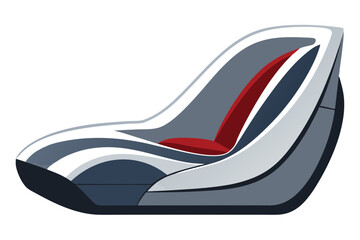 Vector Illustration of Modern Curved Car Seat Design