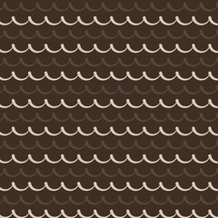 Seamless Wave Pattern in Brown Tones