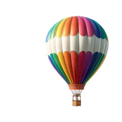 Fototapeta premium Colorful hot air balloon against black background (16)