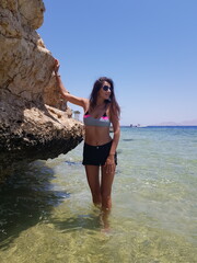 young woman on the beach
