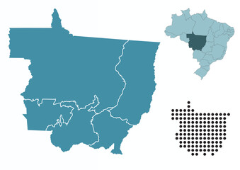 Set maps of Mato Grosso state