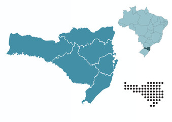 Set maps of Santa Catarina state