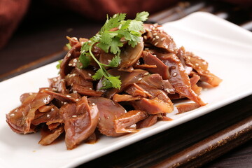 Chinese cuisine, Cantonese cuisine, cold mixed duck gizzards